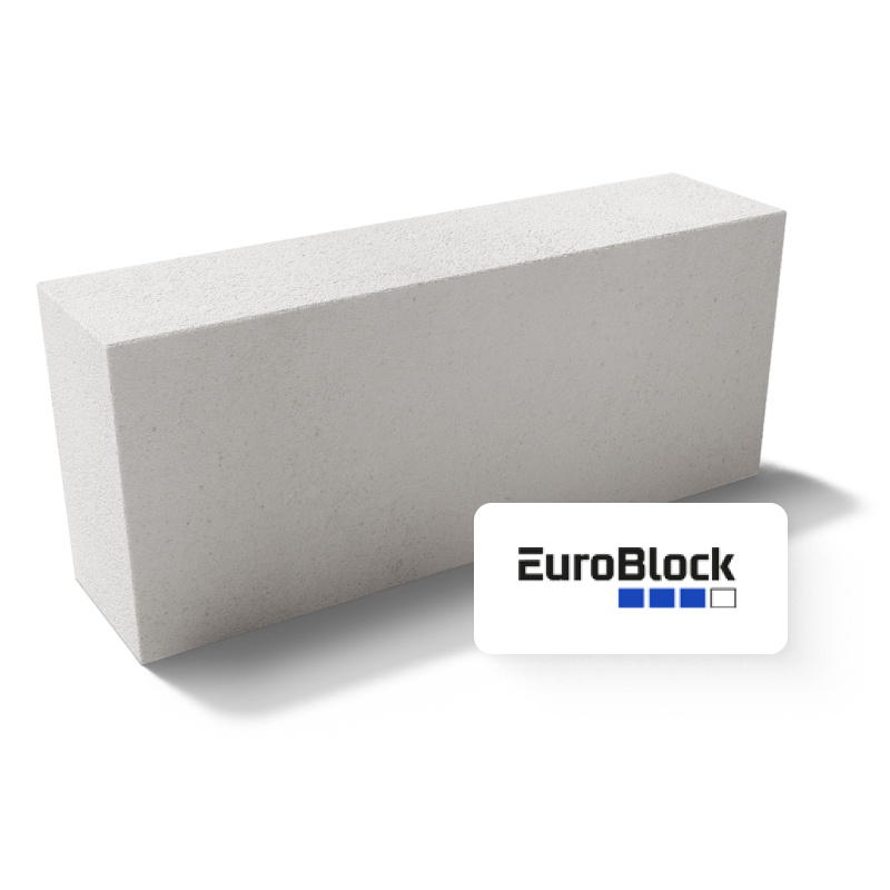  Блок стеновой из ячеистого бетона EuroBlock D500 600х150х300 (ровный)