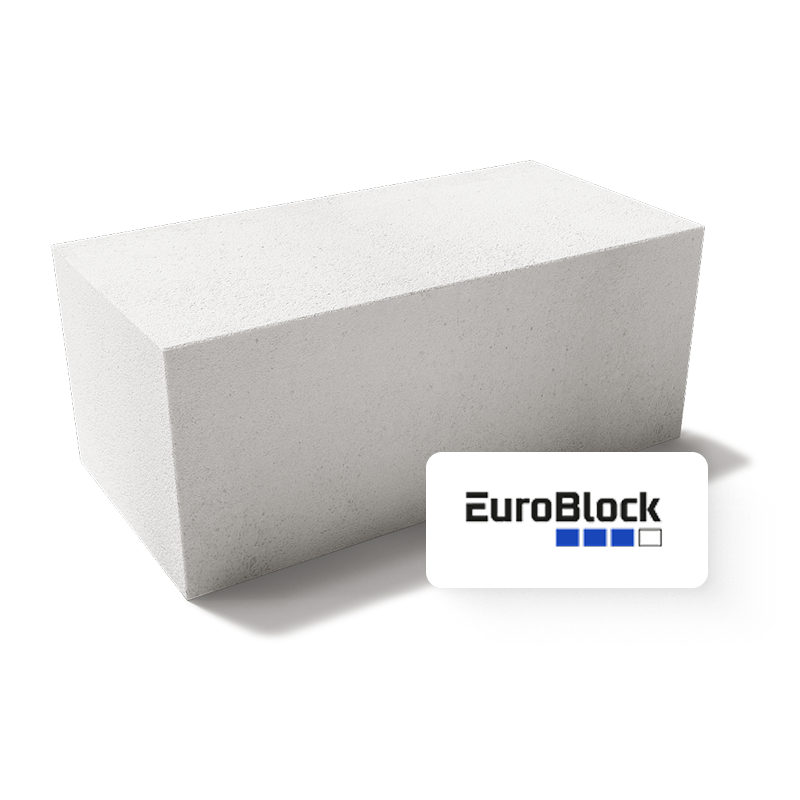  Блок стеновой из ячеистого бетона EuroBlock D500 600х200х300 (Воронеж)