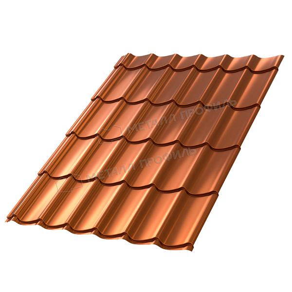 Металлочерепица МЕТАЛЛ ПРОФИЛЬ Ламонтерра-XL (AGNETA-20-Copper\Copper-0.5)