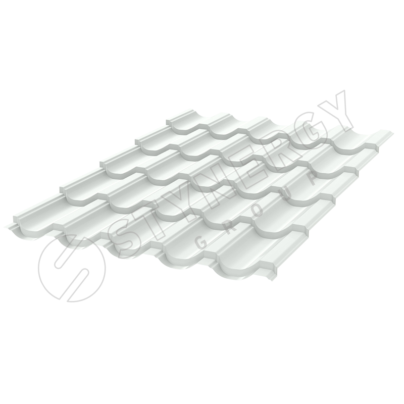 Металлочерепица Гарда (Garda) CORUNDUM50® RAL 9003 (сигнальный белый) 0.50
