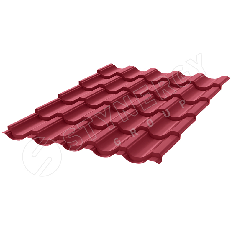 Металлочерепица Гарда (Garda) CORUNDUM50® RAL 3003 (рубиново-красный) 0.50