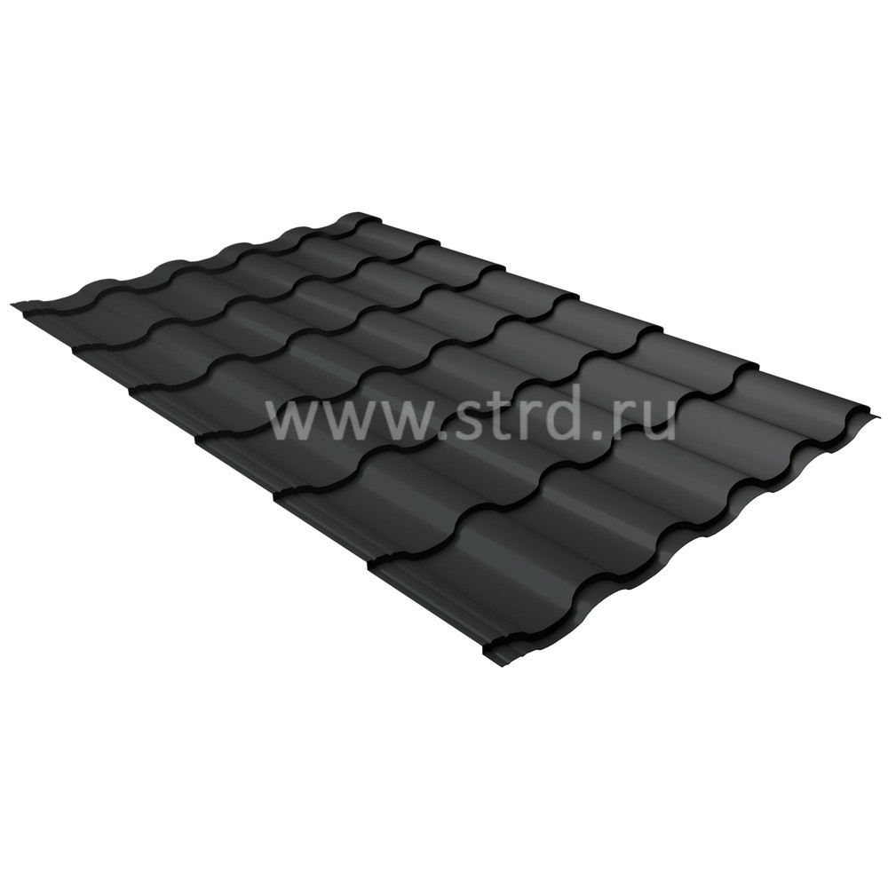 Металлочерепица Стелла (Stella) 0.5мм Corundum 50 Россия RAL 7016 (серый) Stynergy