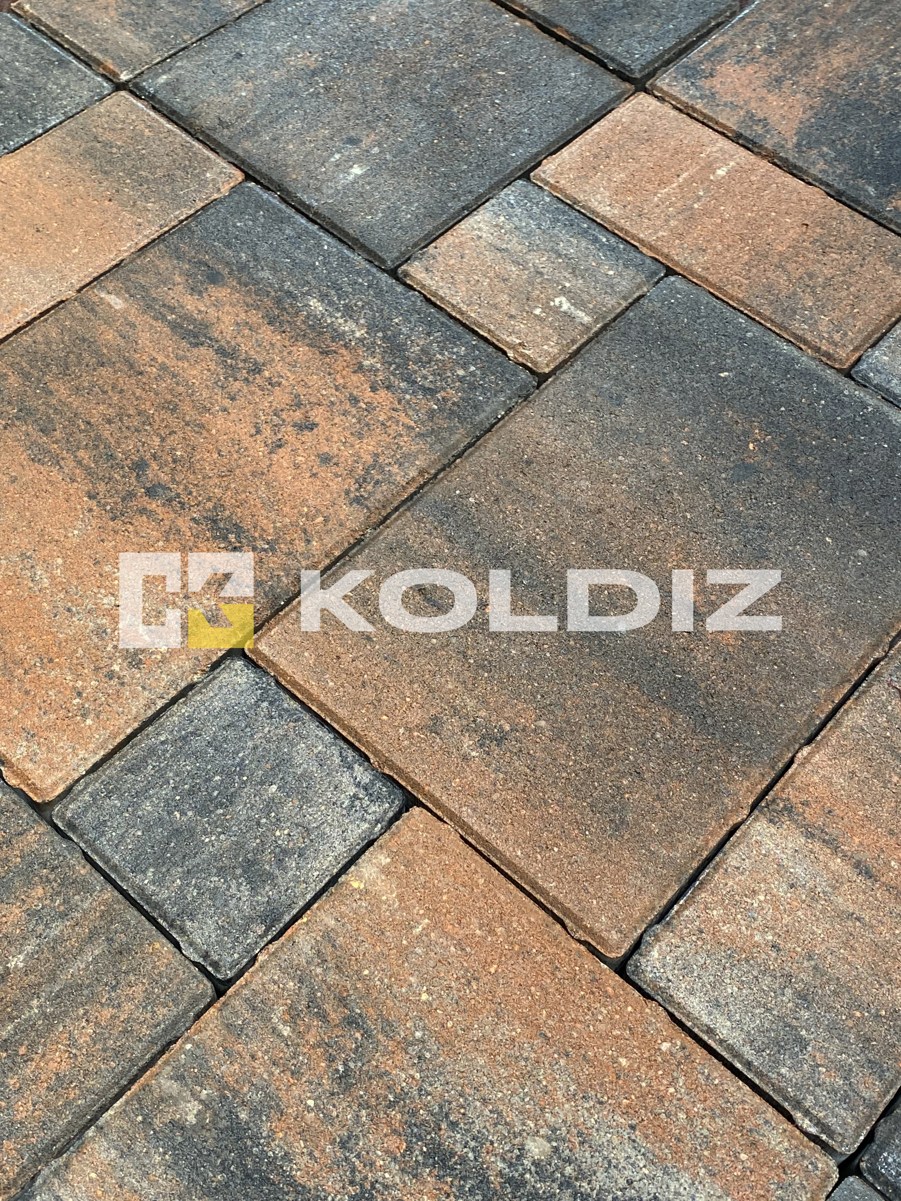  Тротуарная плитка Колдиз 4 Черный оникс набор на м2  t=60