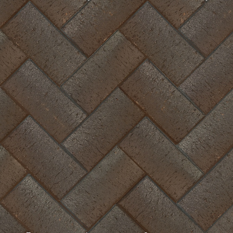 Брусчатка коричневая "Франкфурт" серебро классик клинкер тротуарный 0,51 NF