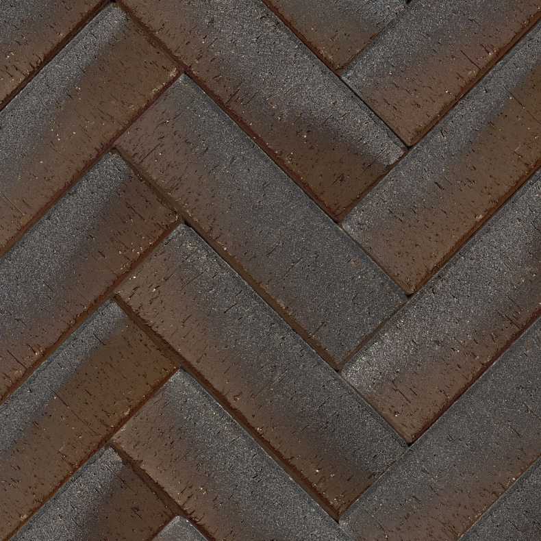 Брусчатка коричневая "Франкфурт" серебро лонг клинкер тротуарный