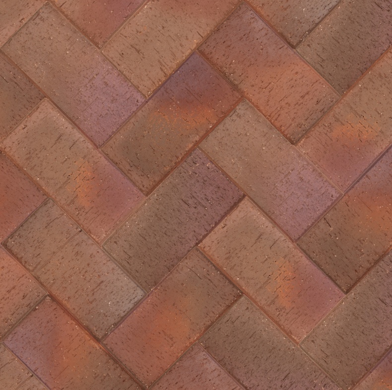 Брусчатка тёмно-красная флэш "Милан" бордо классик клинкер тротуарный 0,51 NF