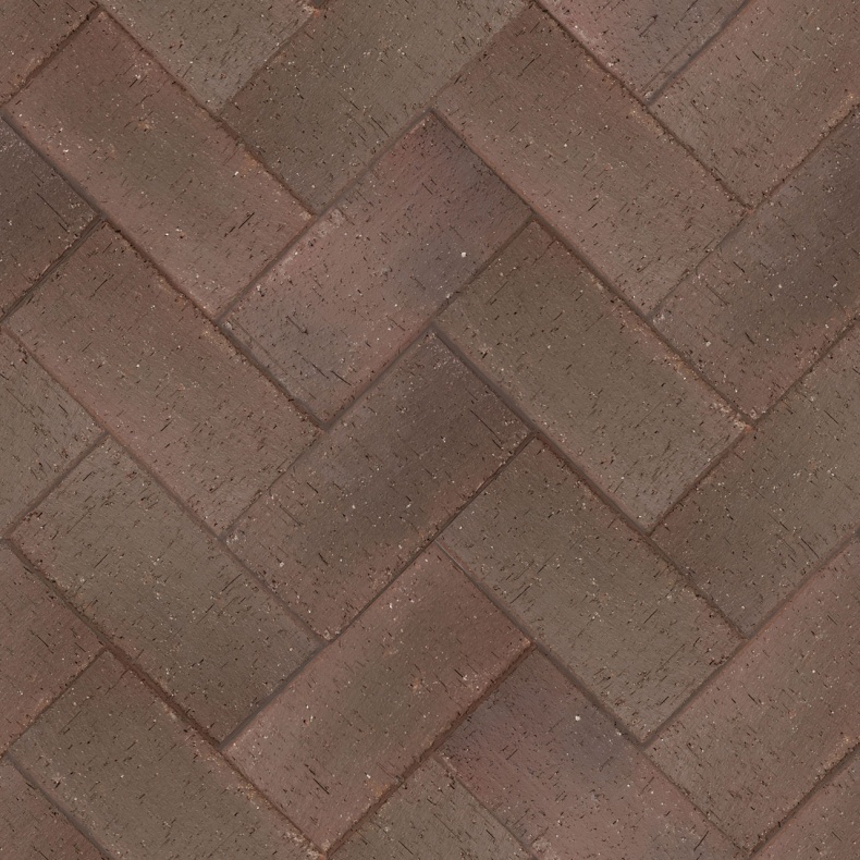 Брусчатка тёмно-красная флэш Глазго клинкер тротуарный 0,51 NF