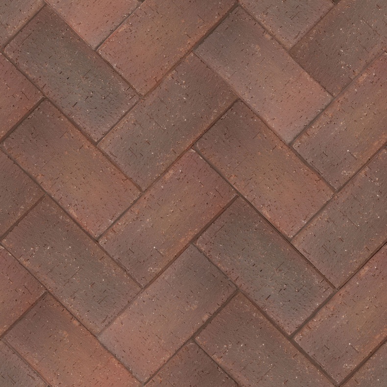 Брусчатка красная флэш "Ноттингем" клинкер тротуарный 0,51 NF