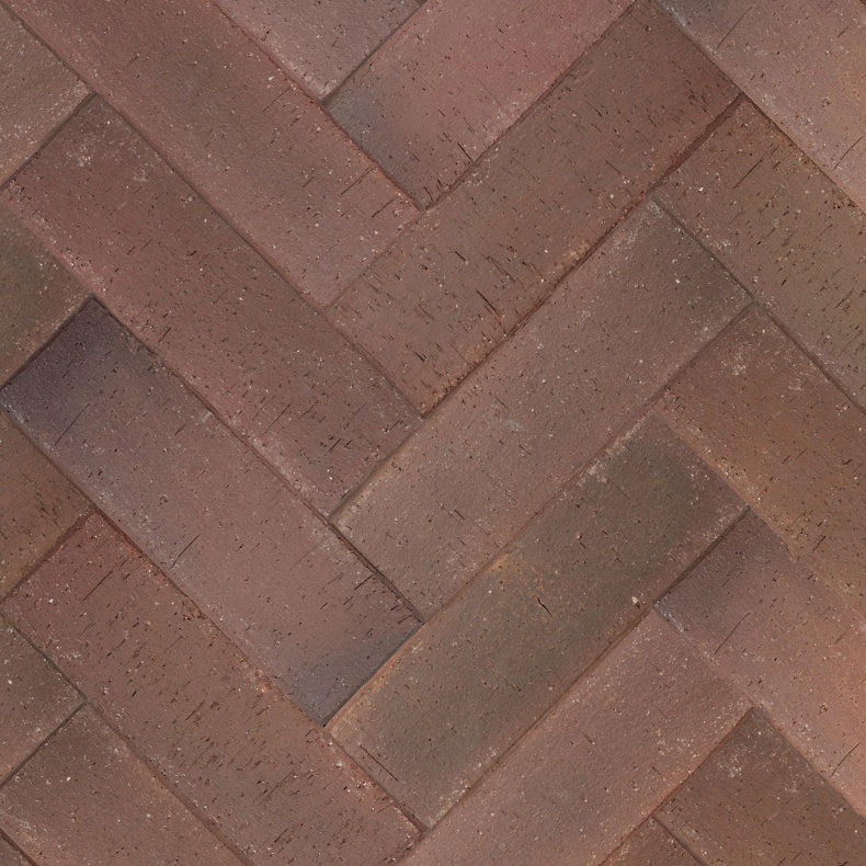 Брусчатка красная флэш"Ноттингем" лонг клинкер тротуарный