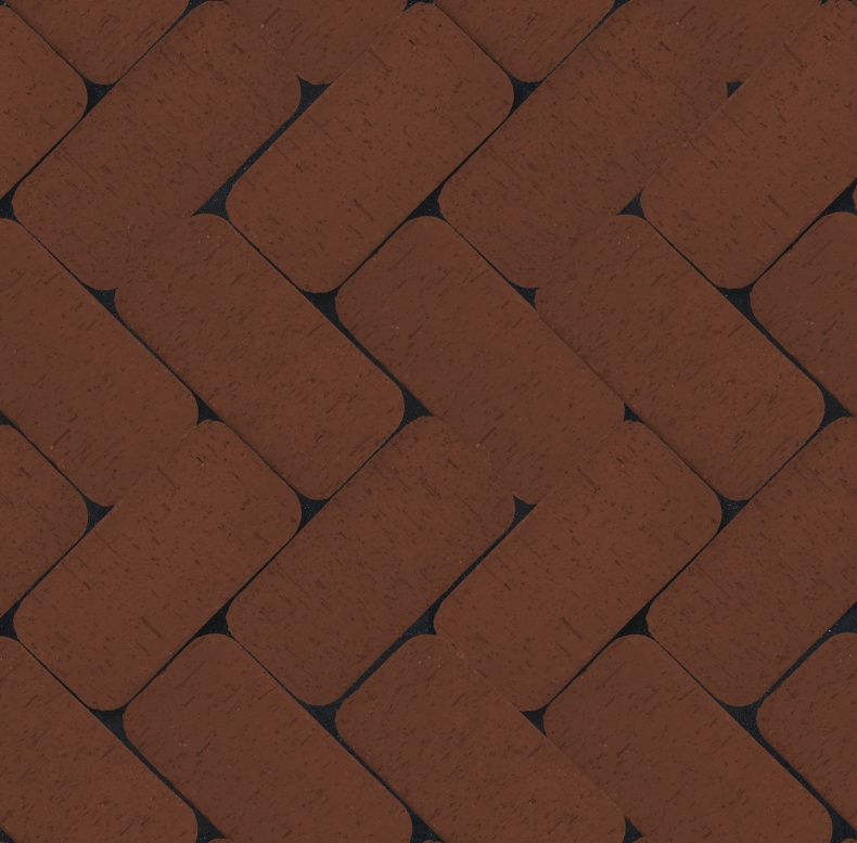 Брусчатка тёмно-красная "Эдинбург" классик R клинкер тротуарный 0,51 NF