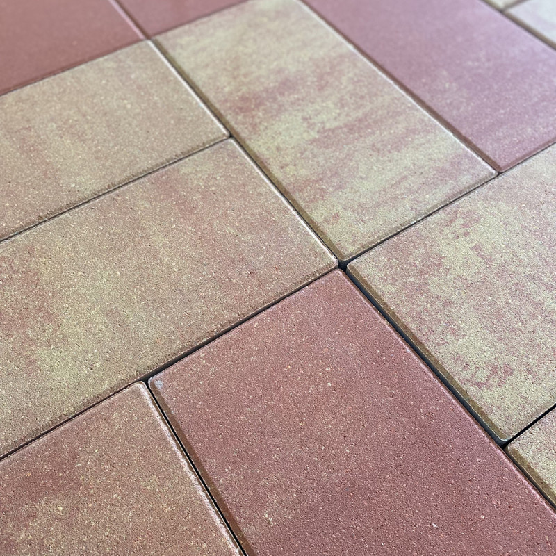  Тротуарная плитка Прямоугольник Колор микс № 15 терракот 400*200*60