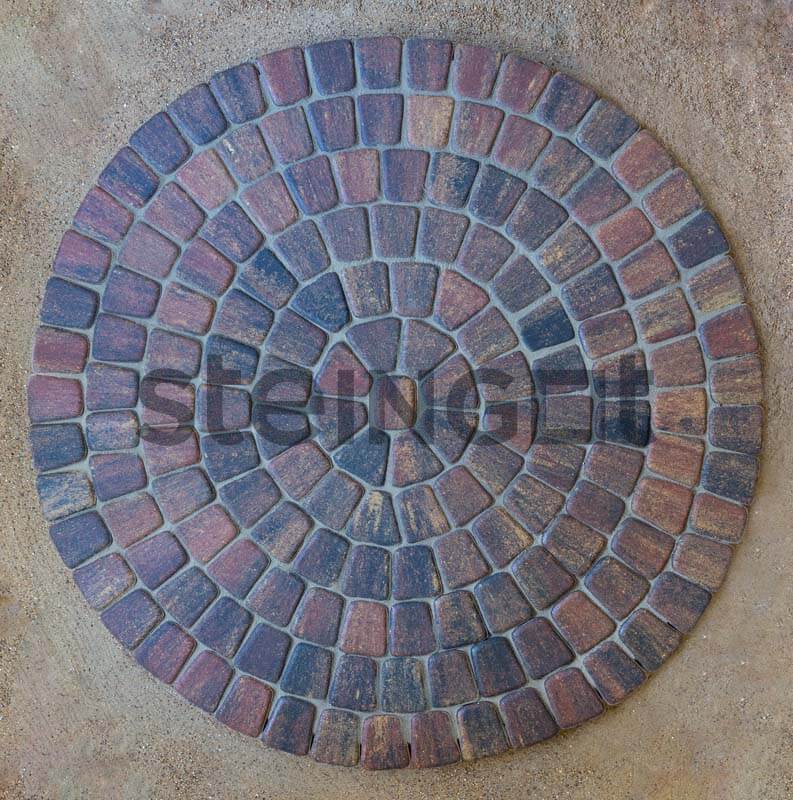  Тротуарная плитка Катушка сити Коричневый набор на м2  t=60