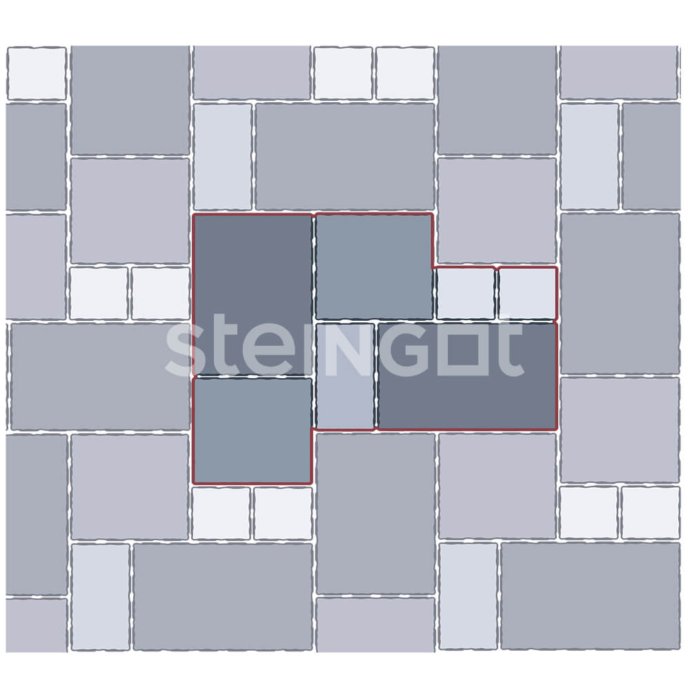  Тротуарная плитка Грандо Stein Brown набор на м2  t=60