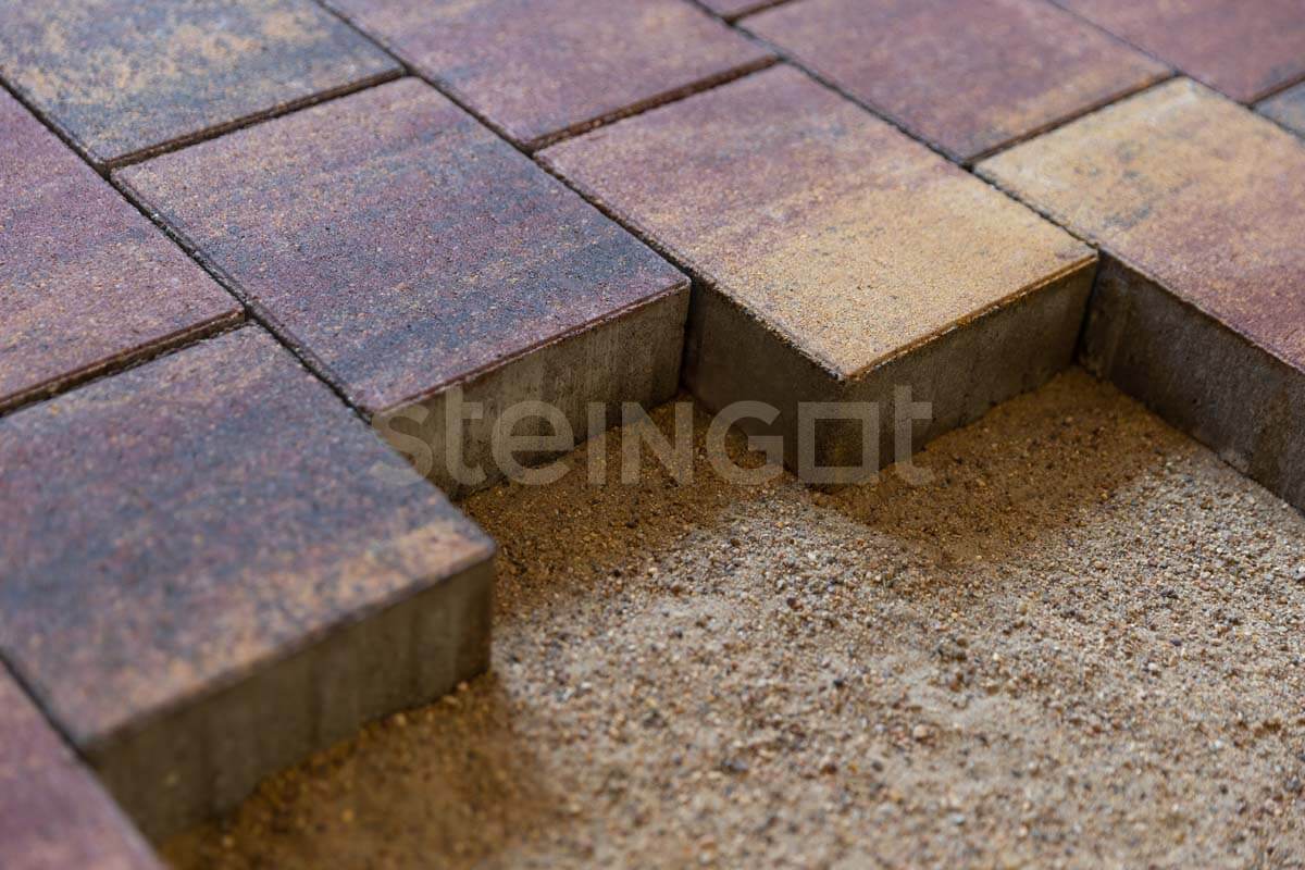  Тротуарная плитка Новый город Травертин набор на м2  t=40