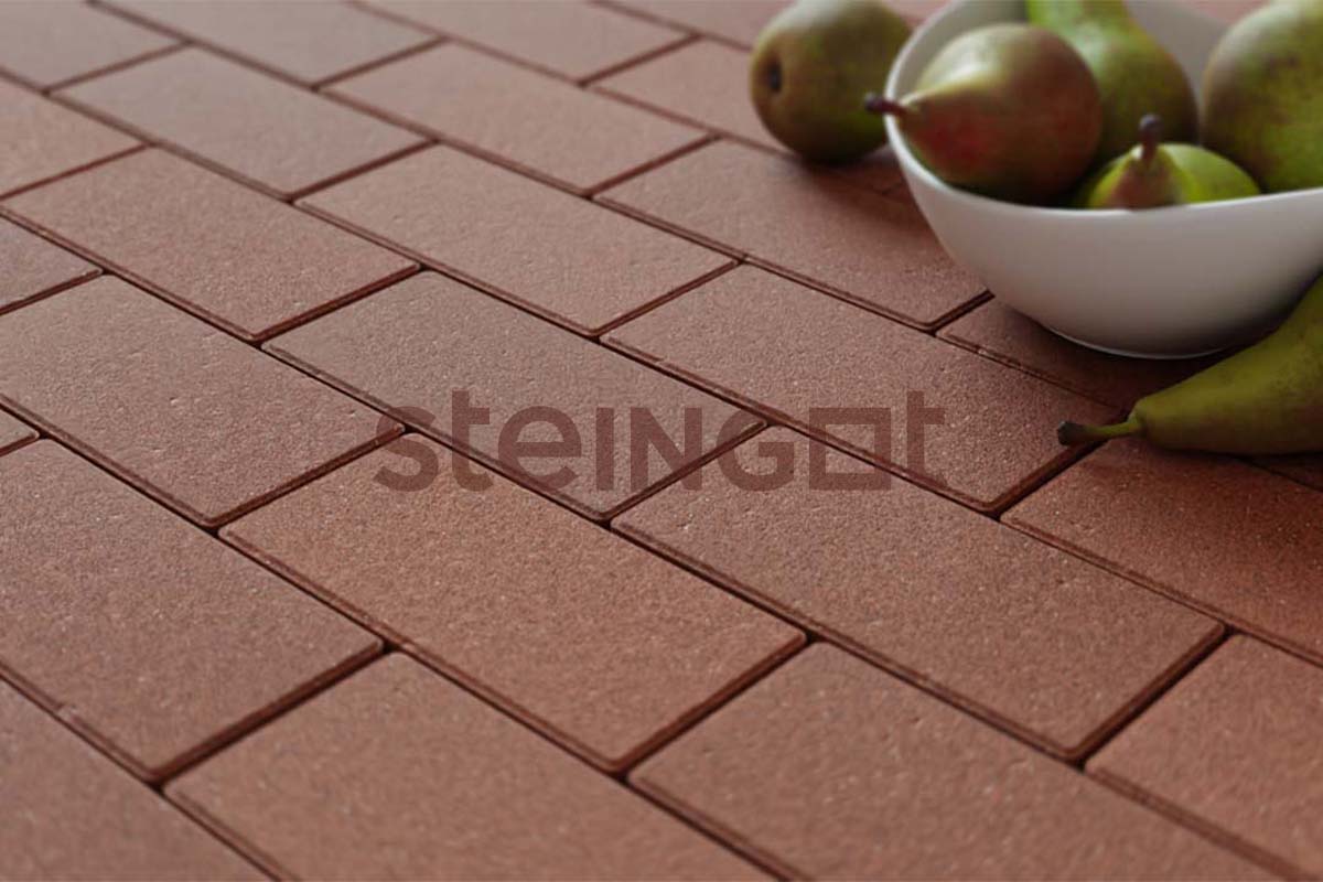  Тротуарная плитка Прямоугольник Красный с/ц 200*100*60