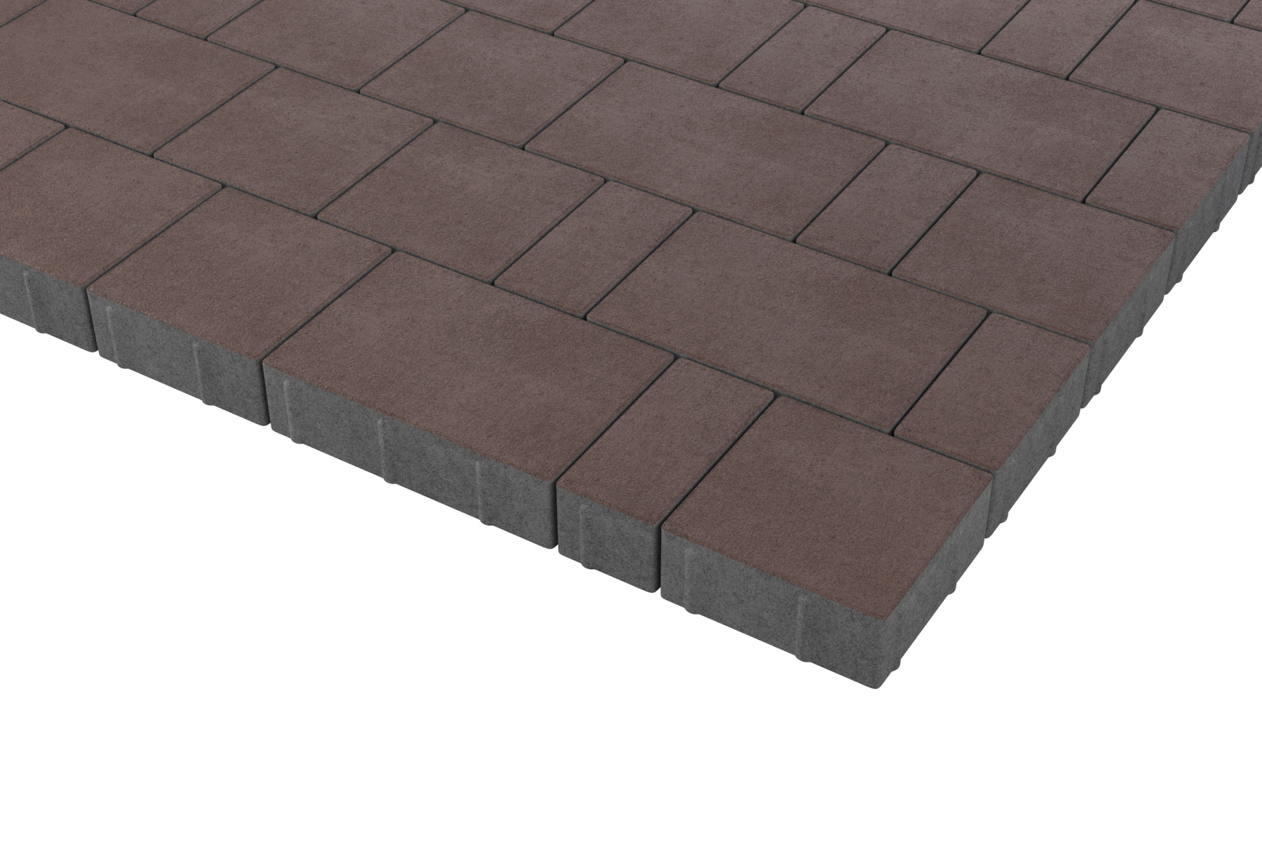 Тротуарная плитка Новый город Красный набор на м2  t=60