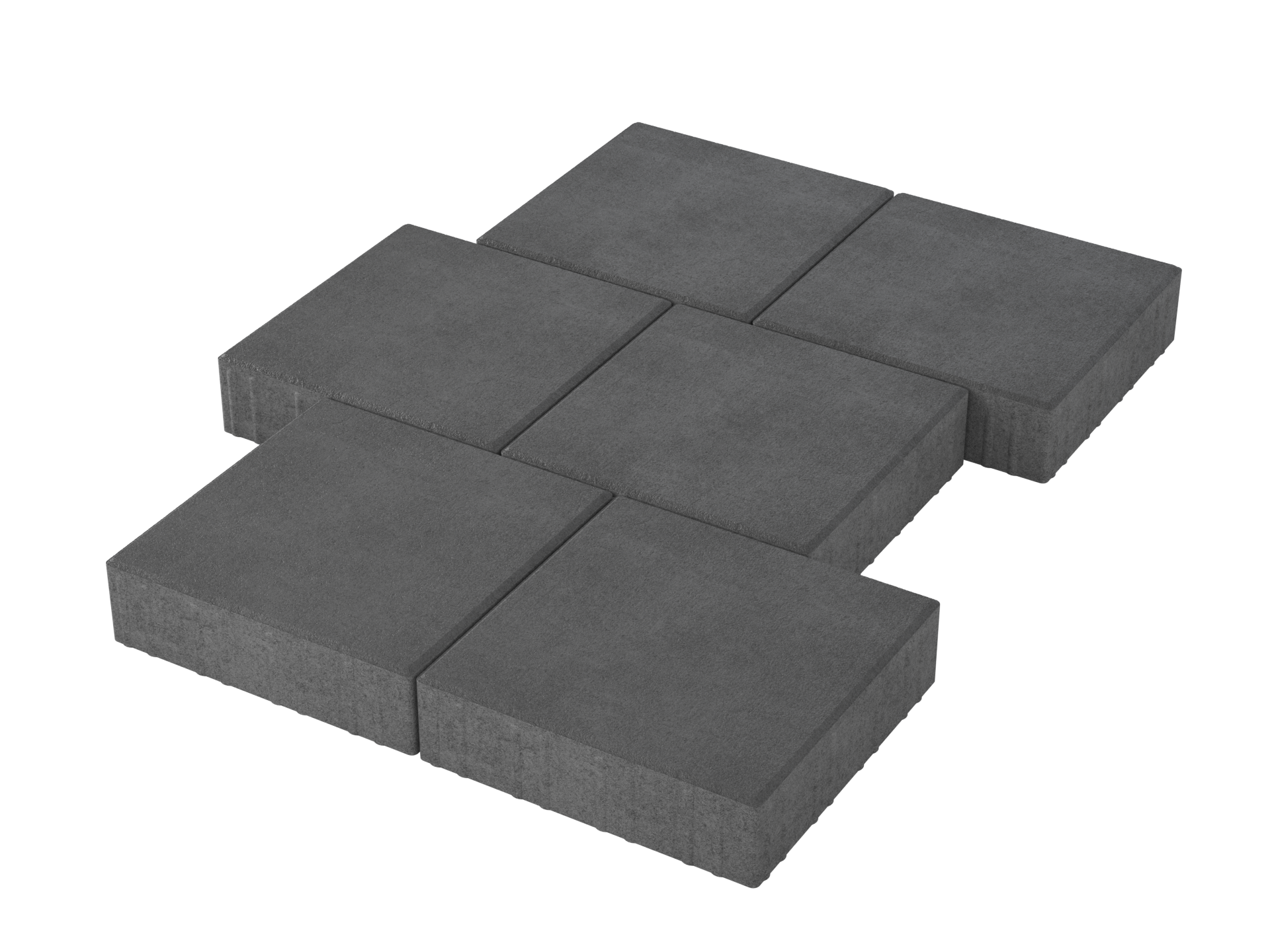 Тротуарная плитка Брусчатка Серый 300*300*50