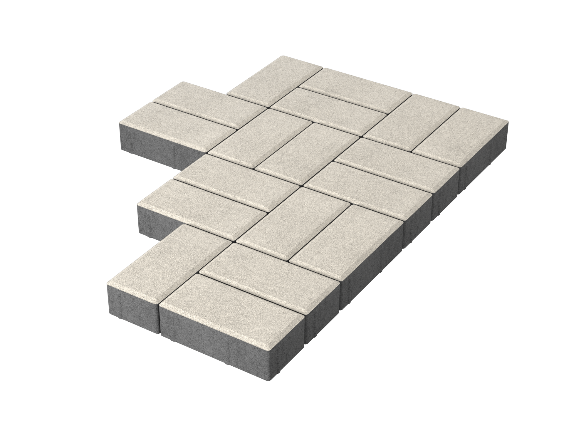 Тротуарная плитка Брусчатка Желтый 200*100*60