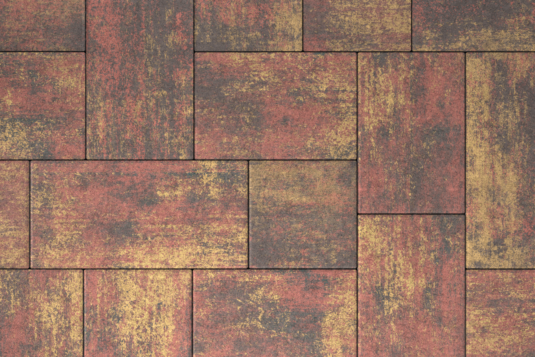 Тротуарная плитка Мозайка Каньон набор на м2  t=60