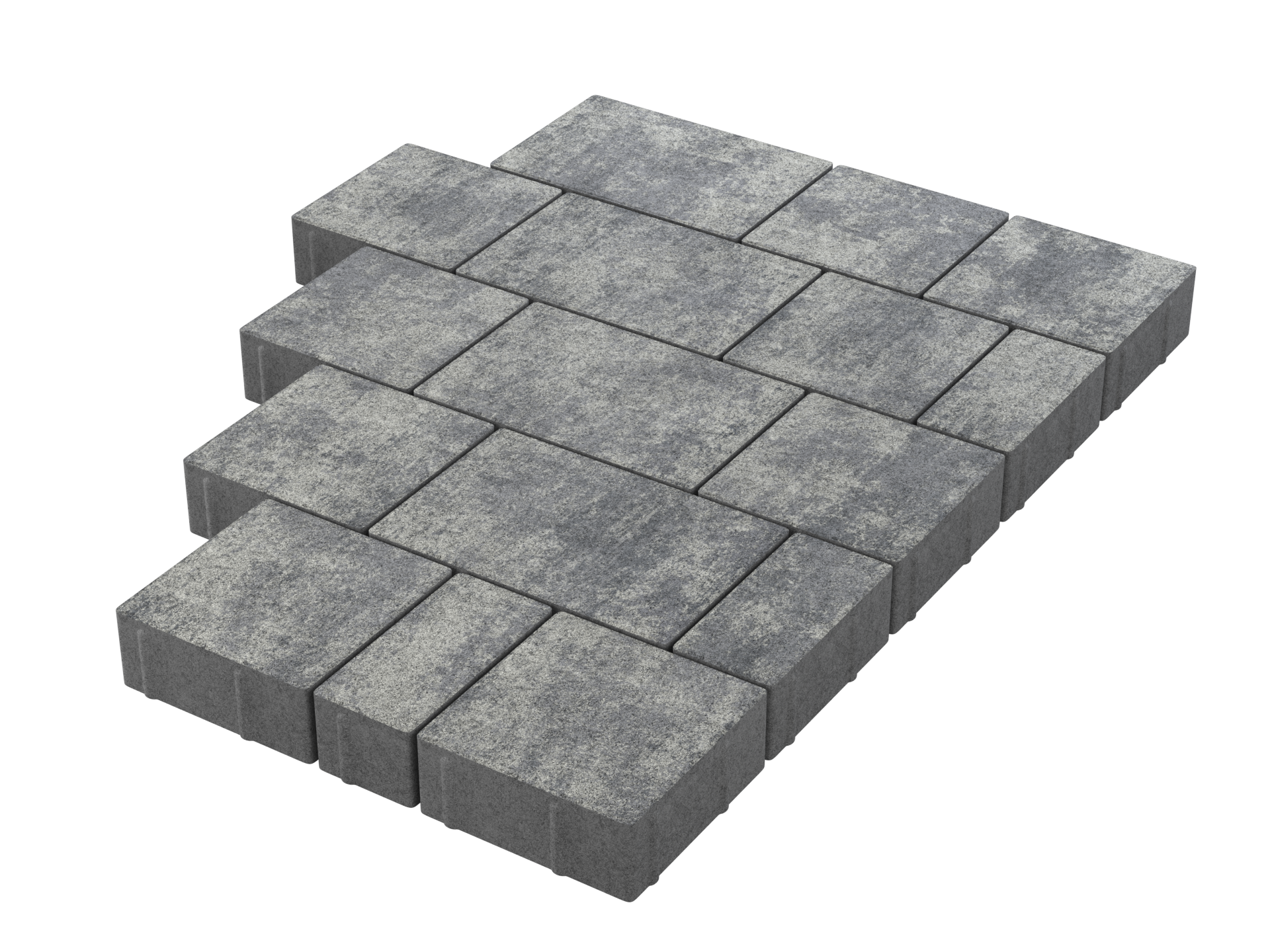 Тротуарная плитка Новый город Закат набор на м2  t=60