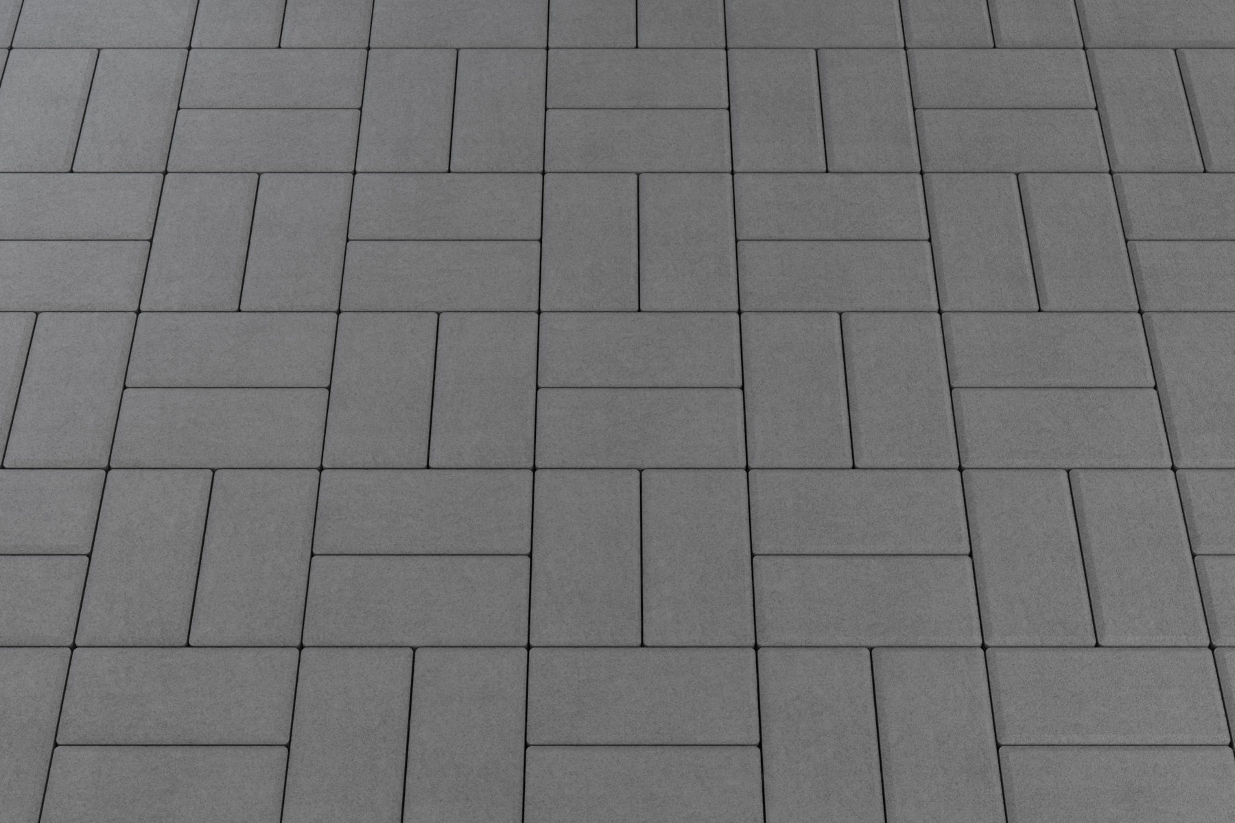 Тротуарная плитка Брусчатка Белый 200*100*40