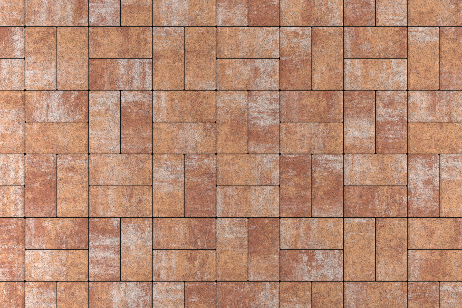 Тротуарная плитка Брусчатка Грей 200*100*40