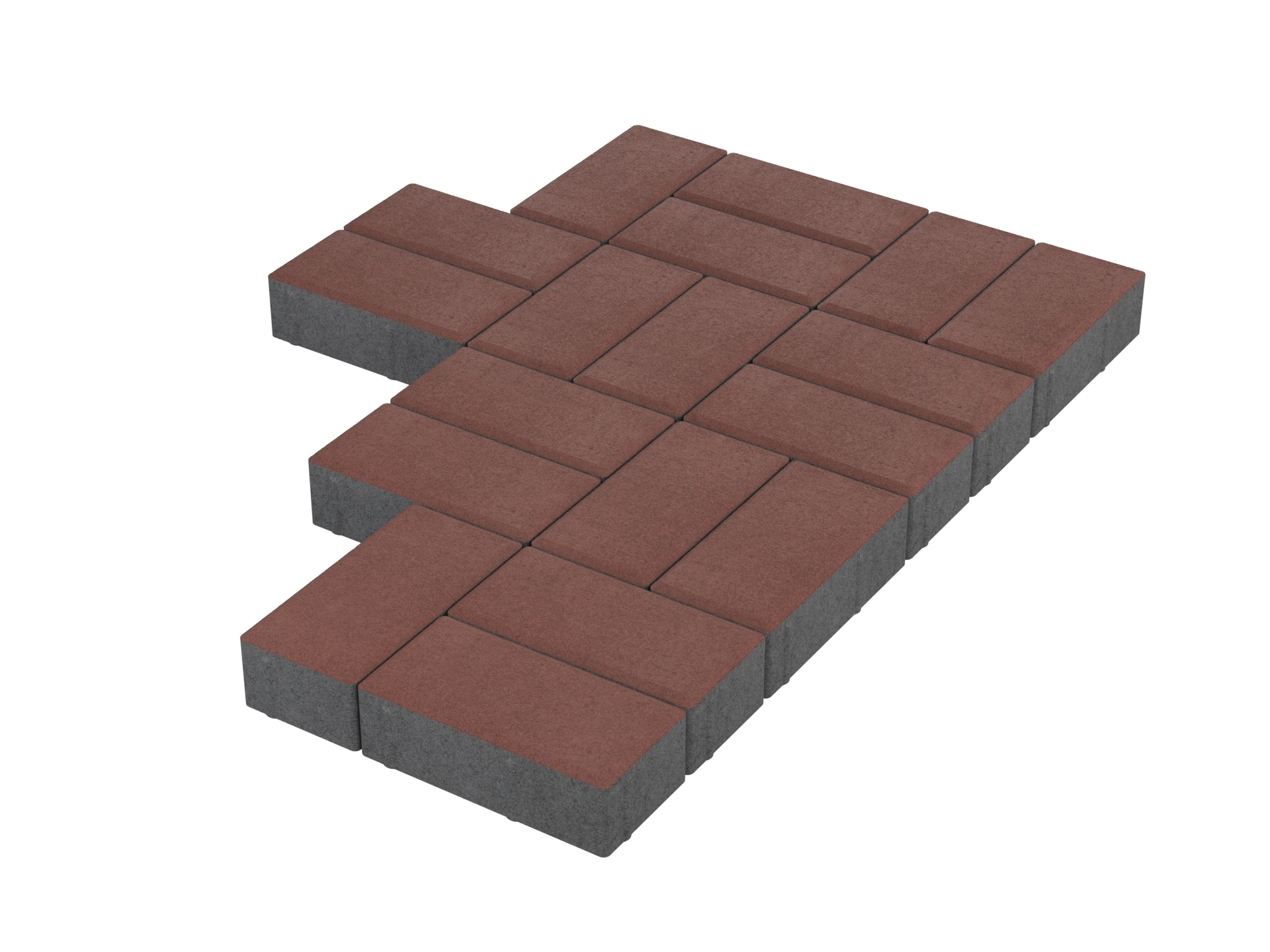 Тротуарная плитка Брусчатка Черный 200*100*40