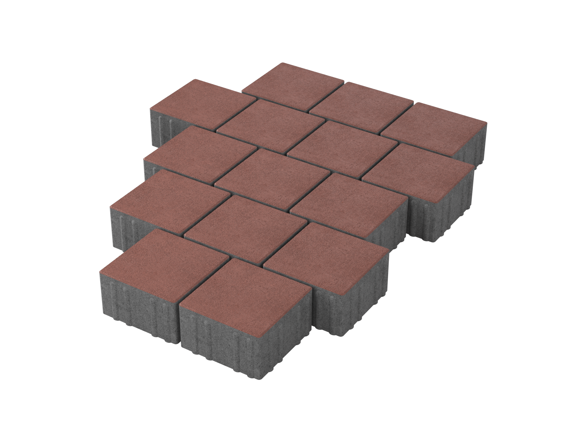 Тротуарная плитка Квадрат Черный 150*150*80