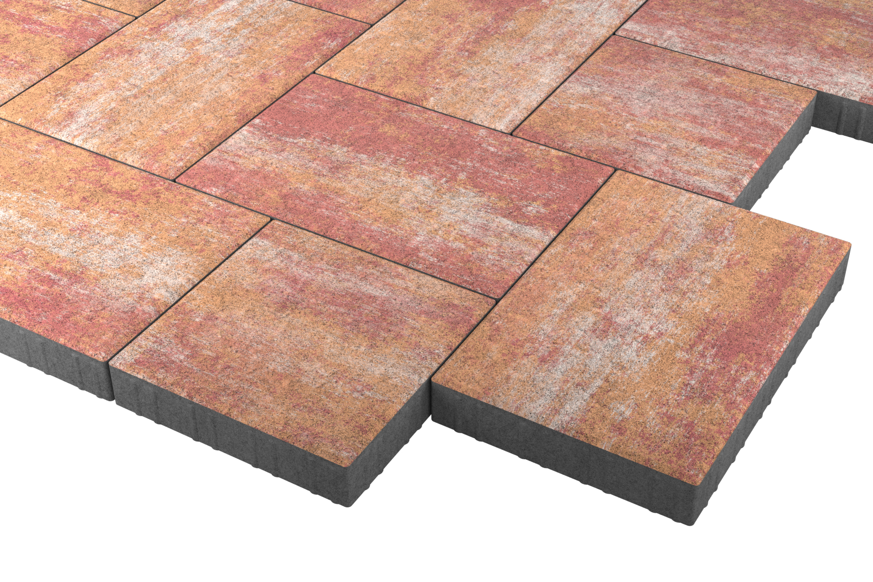 Тротуарная плитка Квадрат Серый набор на м2  t=60