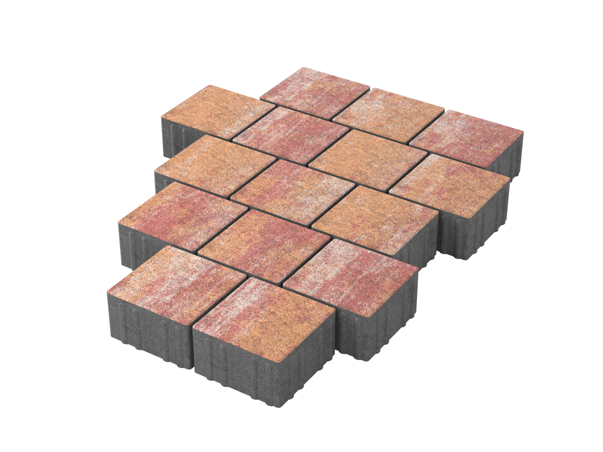 Тротуарная плитка Квадрат Белый мрамор 150*150*80