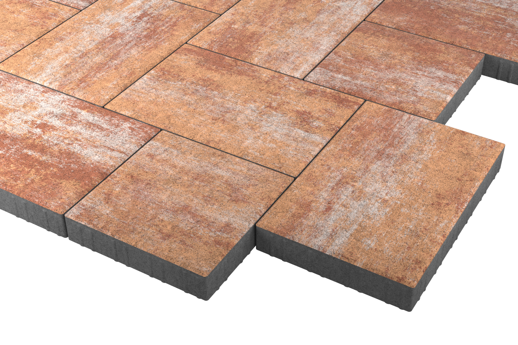 Тротуарная плитка Мозайка Грей набор на м2  t=60