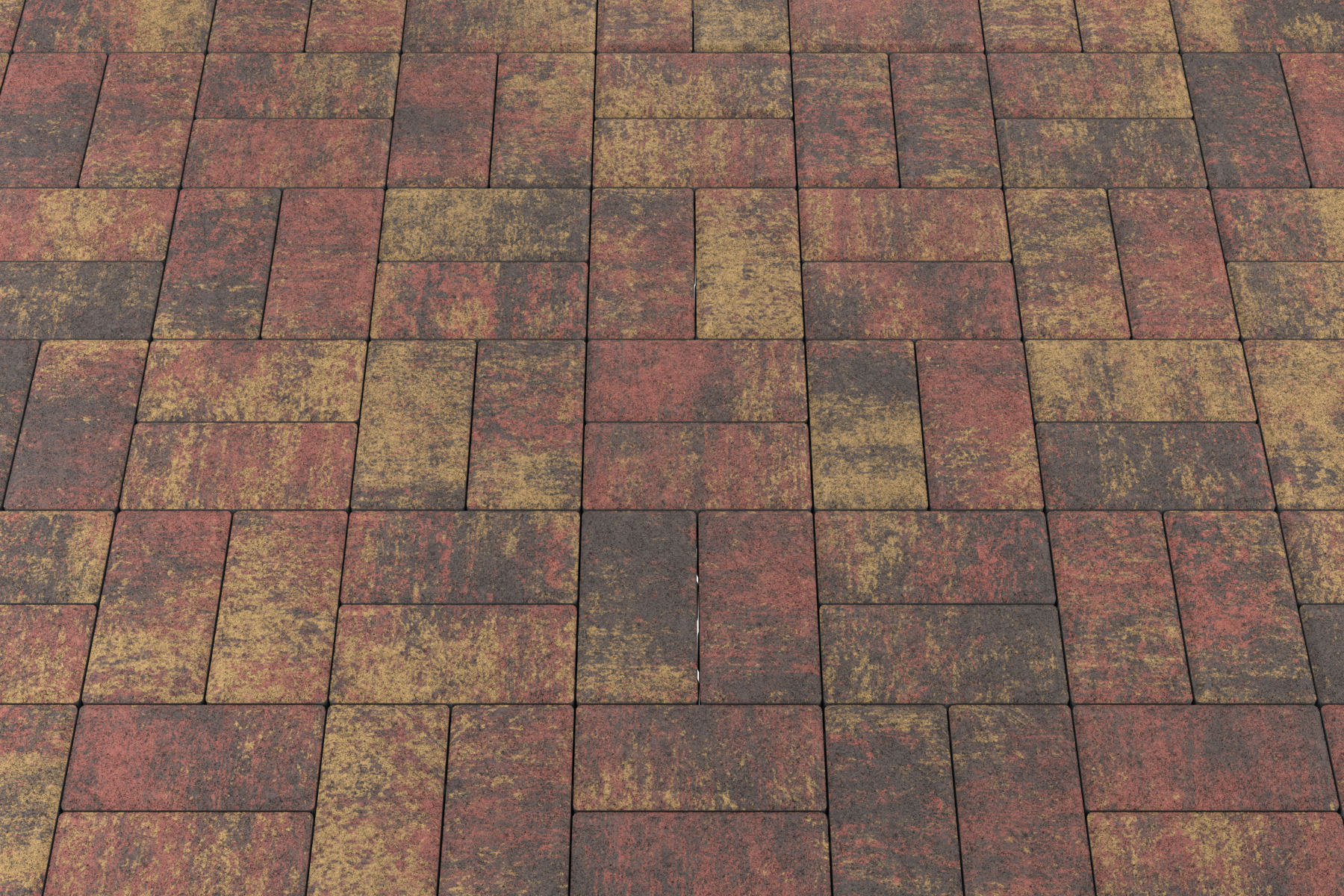 Тротуарная плитка Брусчатка Каньон 200*100*40