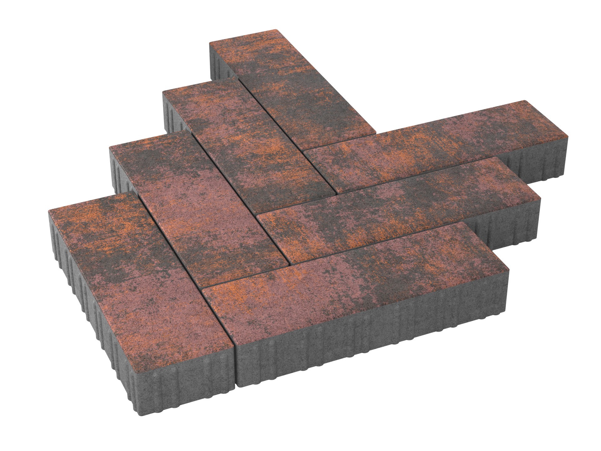 Тротуарная плитка Паркет Гавана 450*150*80