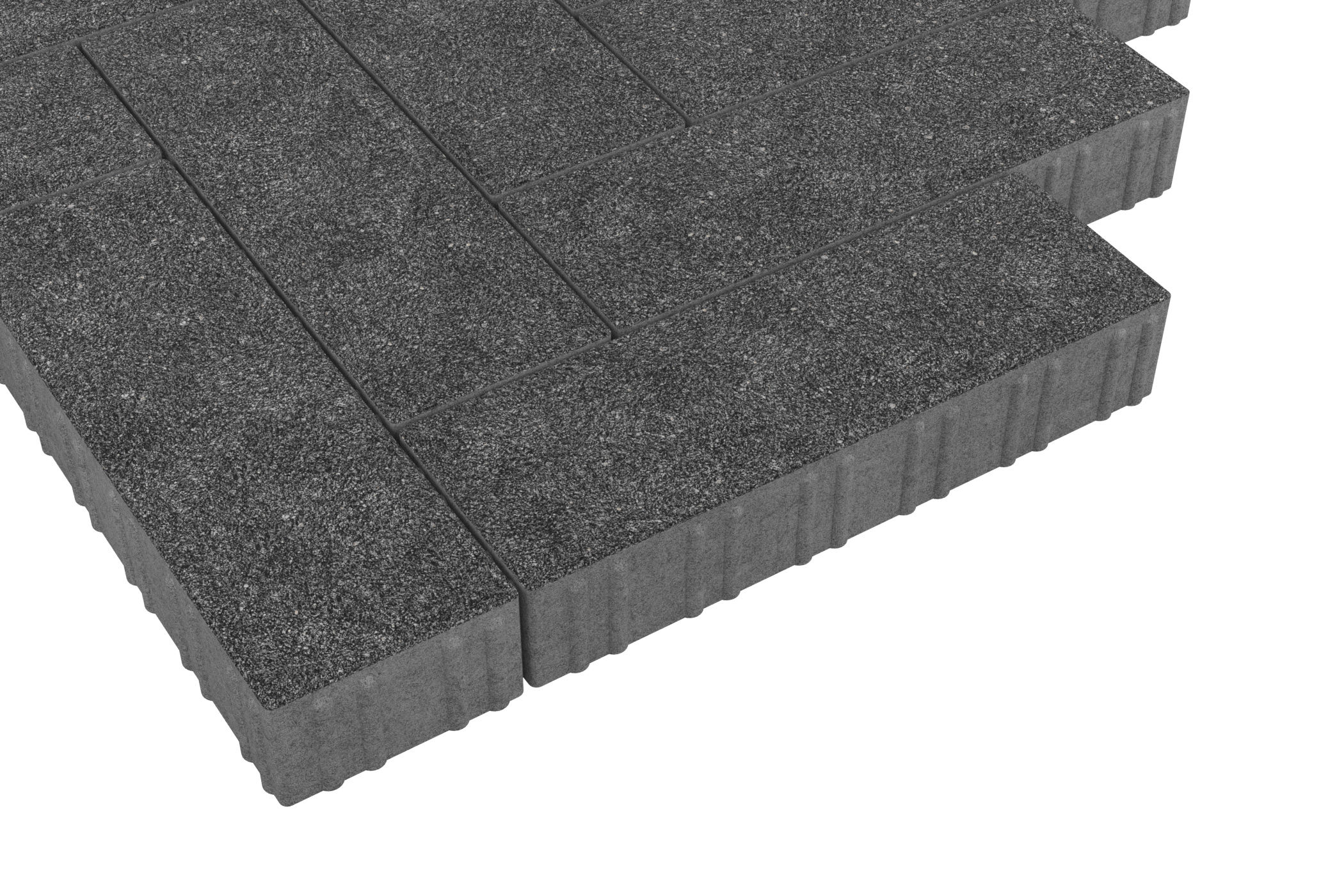 Тротуарная плитка Паркет Серый 450*150*80