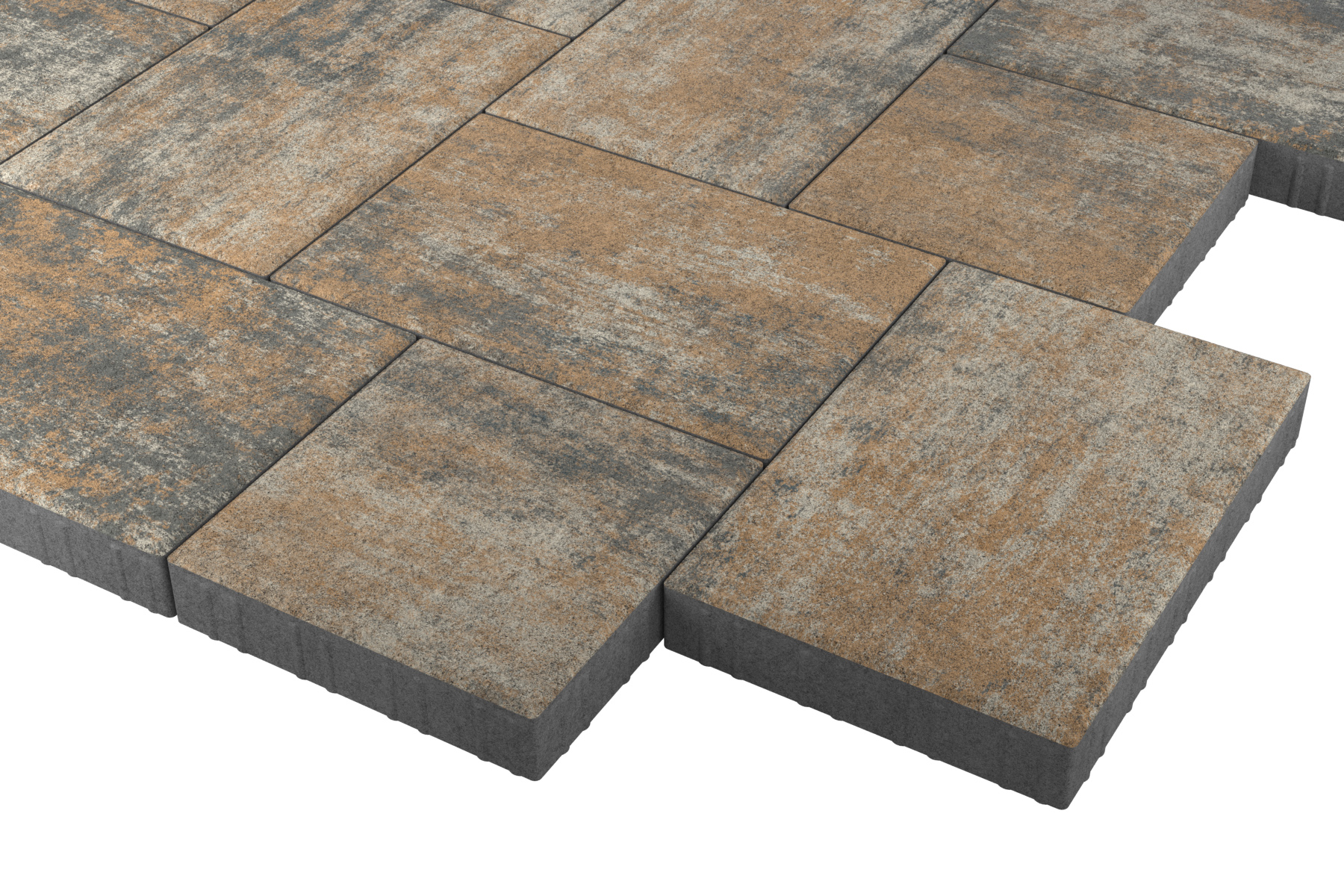 Тротуарная плитка Мозайка Мокко набор на м2  t=60