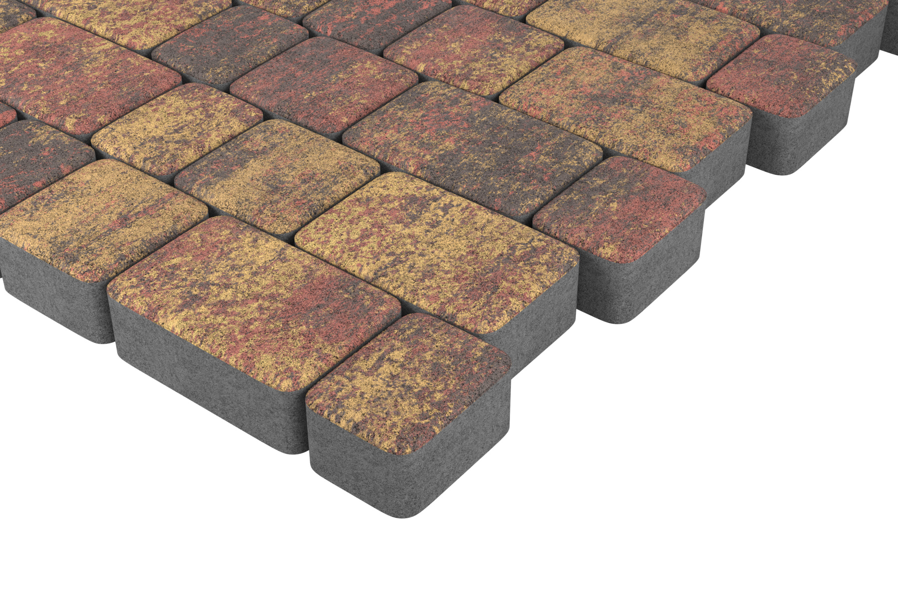 Тротуарная плитка Старый город Каньон набор на м2  t=40