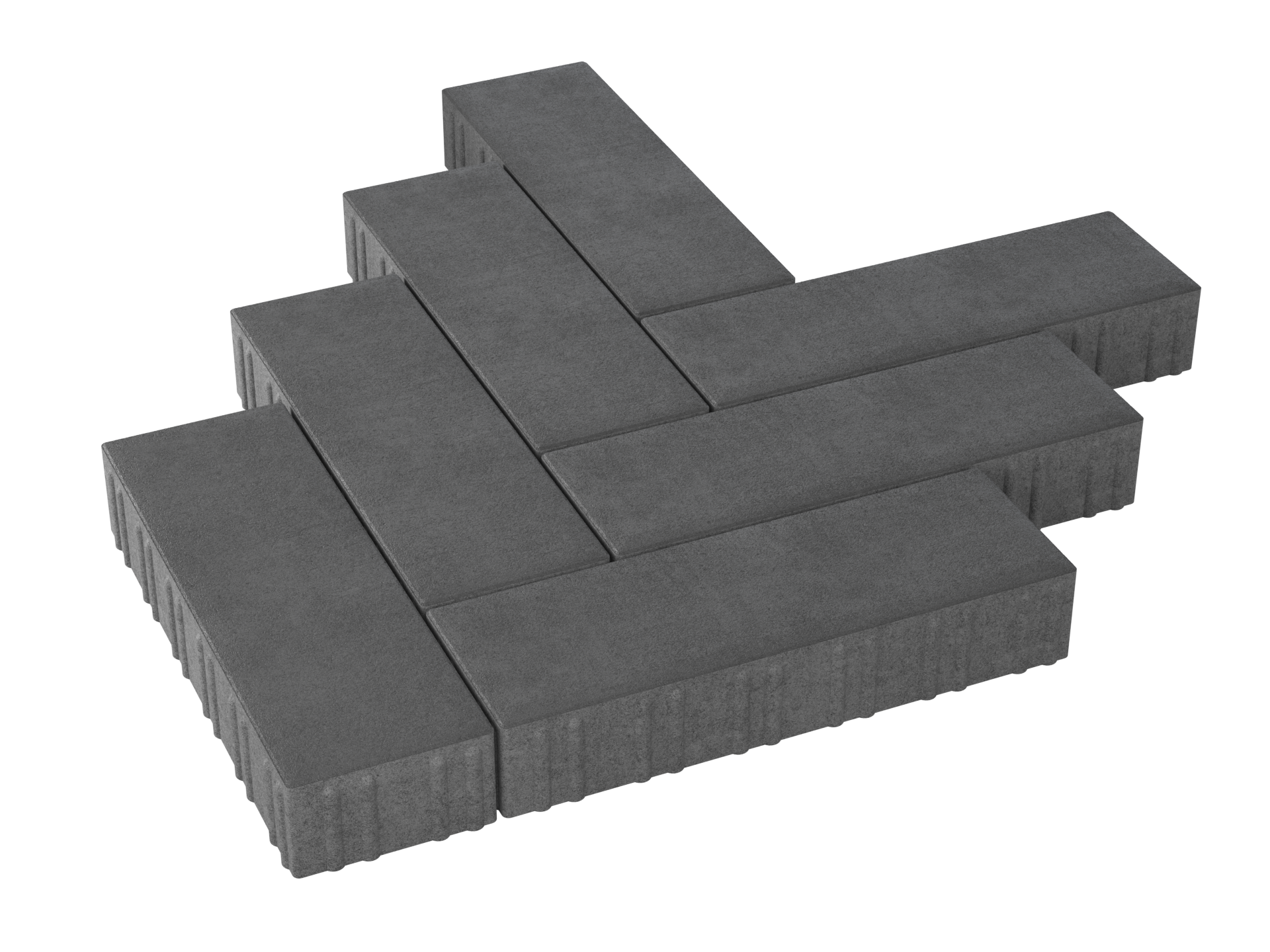 Тротуарная плитка Паркет Браун 450*150*80