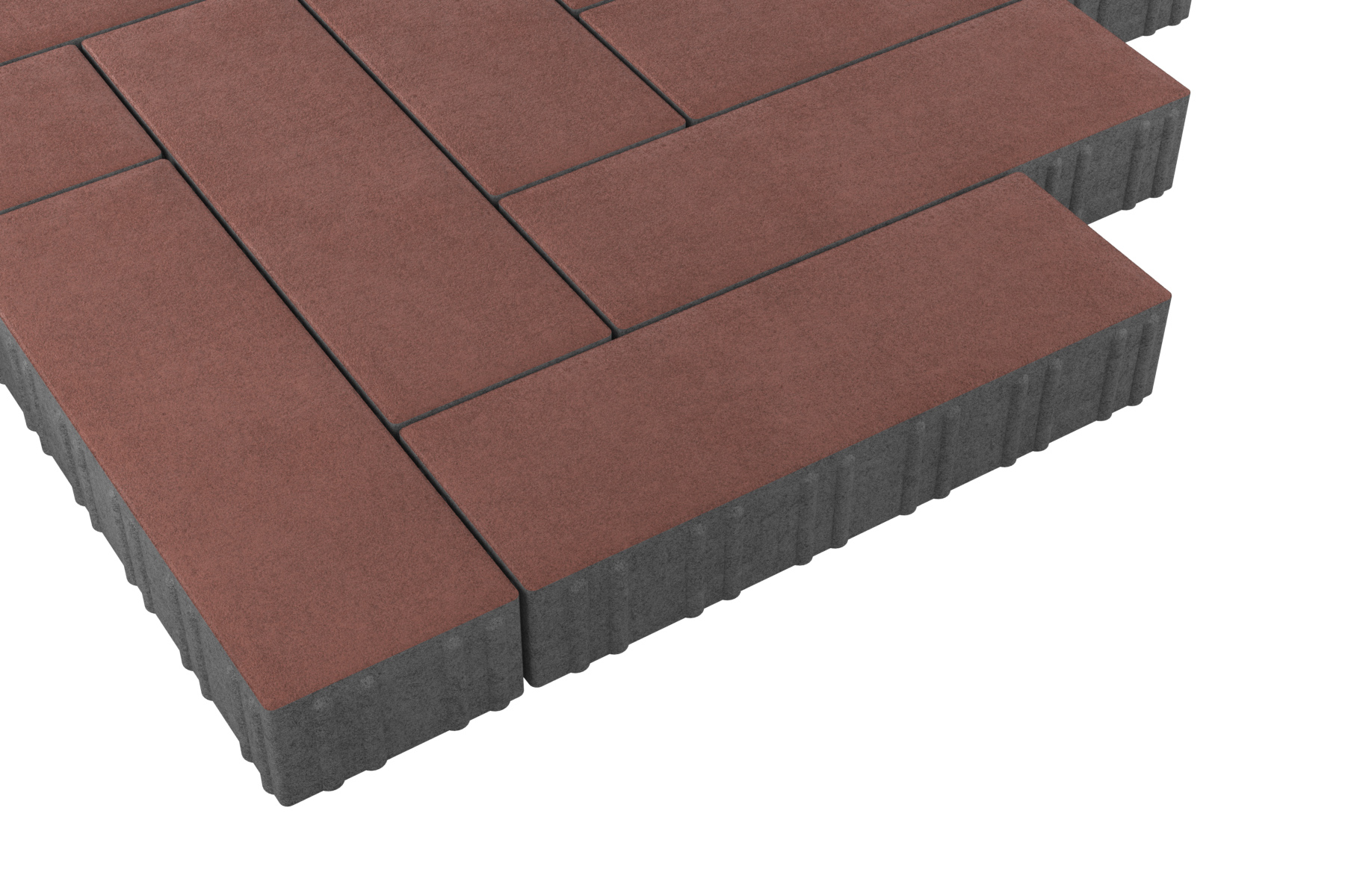 Тротуарная плитка Паркет Черный 450*150*80