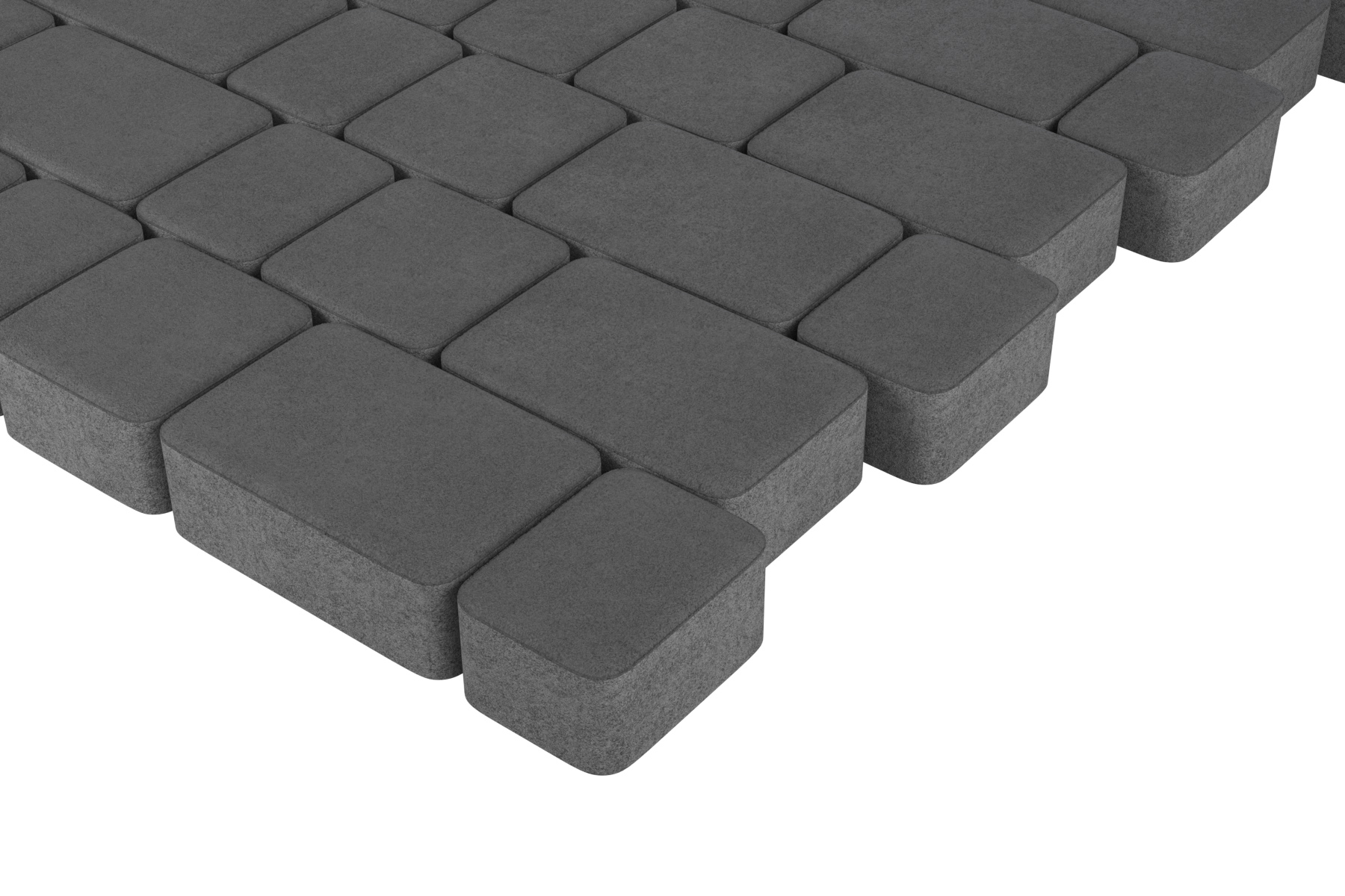 Тротуарная плитка Старый город Браун набор на м2  t=40