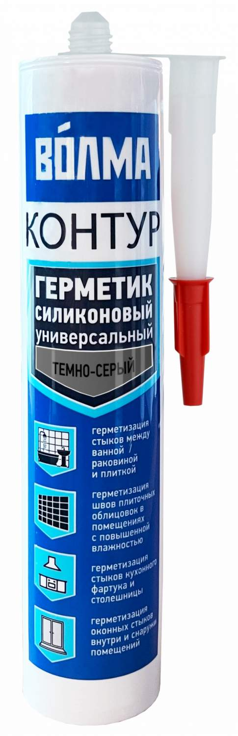 Герметик Контур 290мл темно-серый